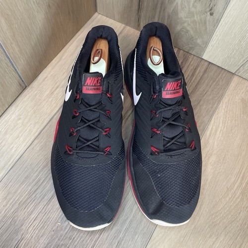 Nike Lunar Prime Iron II Mens Size 9.5 Sneakers Shoes Black/Red/White 908969-006