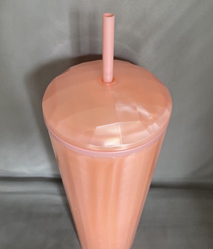 Starbucks Marble Peachy Pink Acrylic Cold Cup 24 Oz. New! 2021 - Picture 4 of 5
