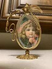 19th Century Antique Vintage Palais Royal Perfume Bottle Of Victorian Gal Mirror