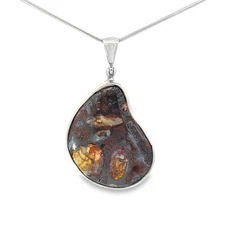 Stones Desire Boulder Opal Pendant Necklace (22") Brown