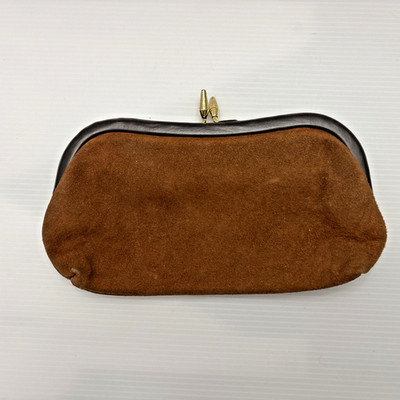 Strathmore by Forfar Scotland Purse Handbag Clutch Deerskin 4.5 In by 8 In Vtg