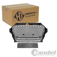 Diederichs Sport Grill KÜHlergrill Schwarz GlÄNzend Passend FüR Audi A3 8V PDC