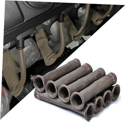 8 Pack Spark Plug Wire Heat Shield Sleeves 3500°F 1.4'' Inner Heat Titanium