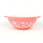 Pyrex Pink Gooseberry 4QT #444 Bowl in The Cinderella Style Mixing Bowl