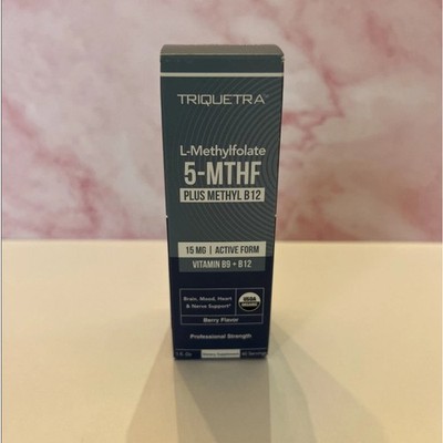 Triquetra 5-MTHF 15mg L-Methylfolate + B12 Brain Mood Support Drops - 1 - 3Pack