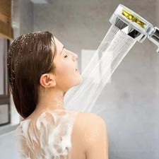 HIGH PRESSURE TURBO SHOWER HEAD 360° ROTATED POWERFUL WATER SAVING HAND SPRA