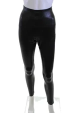 Commando Women Black Biker Jeggings 55% PU/44% Viscose Size L