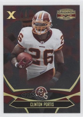 2008 Donruss Gridiron Gear Gold X's 45/100 Clinton Portis #99 0g65