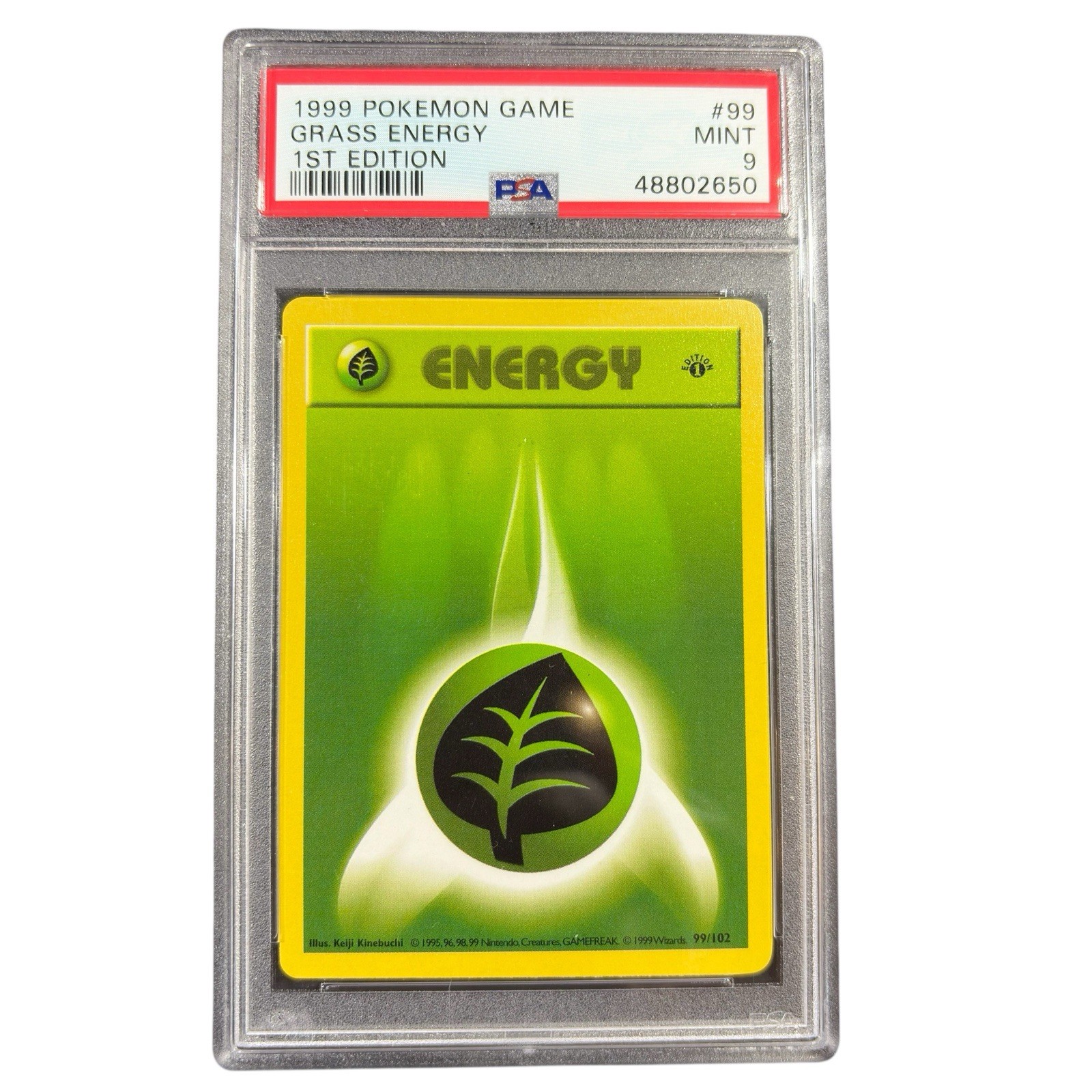 1999 Pokémon Grass Energy 1st Edition PSA 9 Mint Base Set #99 🌿