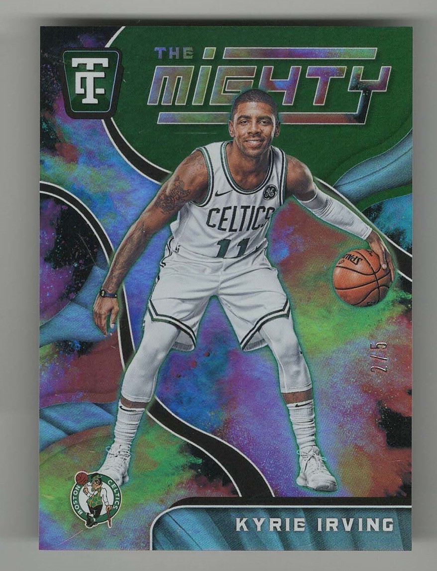 KYRIE IRVING 2017-18 PANINI TOTALLY CERTIFIED THE MIGHTY GREEN #/5