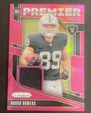 2024 Panini Prizm Brock Bowers Premier Jerseys Pink #PJ-PBS