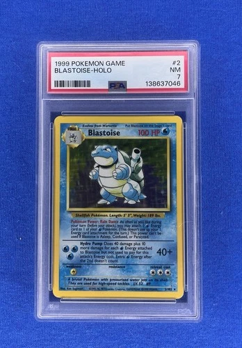 1999 Pokémon Game  BLASTOISE HOLO #2/102 NEAR MINT  PSA 7