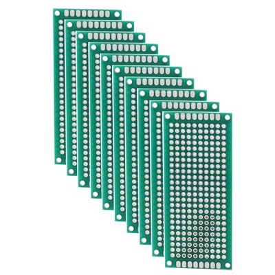 Doppelseitige Universal-Leiterplatte 3x7cm PCB Kit 10 Stück, DIY Elektronik