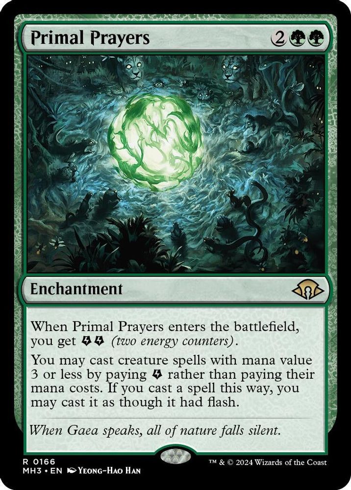 2024 Magic: The Gathering: Modern Horizons 3 Primal Prayers (#166, R, Near Mint)