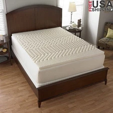 7-Zone Foam Mattress Topper Antimicrobial Hypoallergenic Support Pad Full Size