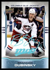2014-15 Upper Deck MVP Super Script Brandon Dubinsky Auto 21/25 Columbus Blue
