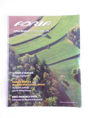 INFLIGHT MAGAZINE ADRIA AIRWAYS 2014 ROUTE MAP FLEET INFO SEAT GUIDE