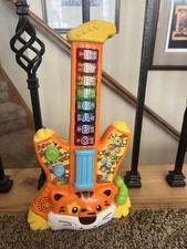 VTech Zoo Jamz Tiger Rock Guitar Musical Instrument Lights Sounds Learning Toy