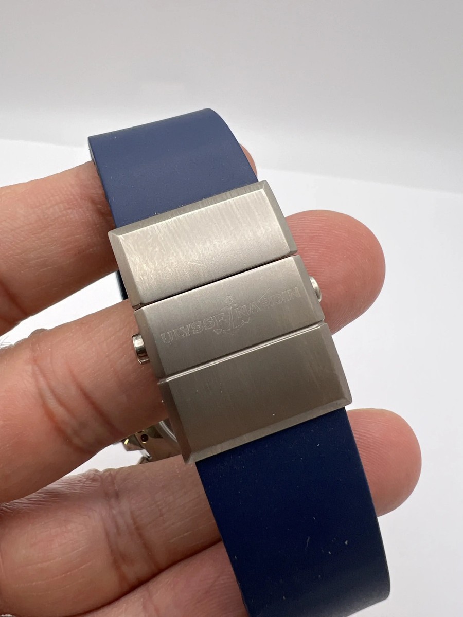 【極美品】アウトライン・OUTLINE NAVY DIVER（3・6・9） Outline Navy Diver with riveted steel bracelet + crushed