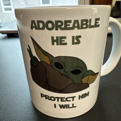 Baby YODA Adorable He Is, Protect him I Will- Coffee Mug/Cup Double Sided