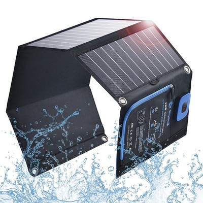 BigBlue Portable Solar Charger 28W with Digital Ammeter, 25.4% High-Efficienc...