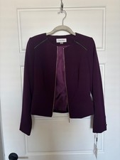 calvin klein zip up blazer eggplant color size 4P