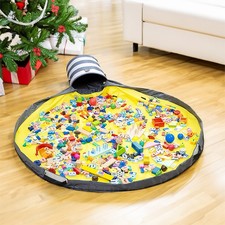 Kids Toy Storage Basket with Lid Foldable Laundry Clothes Organizer Home Bin