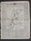 1863 BATTLE MAP VICKSBURG FALLS GEN'L GRANT VICTORY LINCOLN SPEECH NEWSPAPER