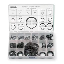 External Retaining Ring Assortment, Steel, Phosphate Finish, Rcx25262stpa