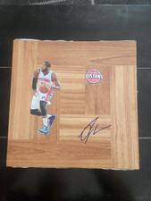 Greg Monroe signed 12x12 Floorboard Detroit Pistons