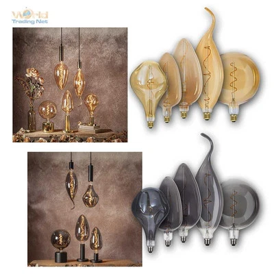 STAR TRADING große Deko-Glüh-Birnen, Filament LED Retro Leuchtmittel Dekoration XXL E27 Lampe