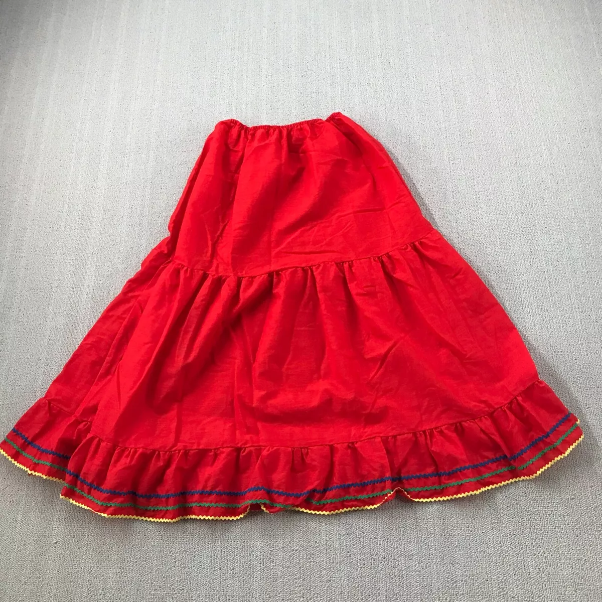Plus size red skirt cheap 80s