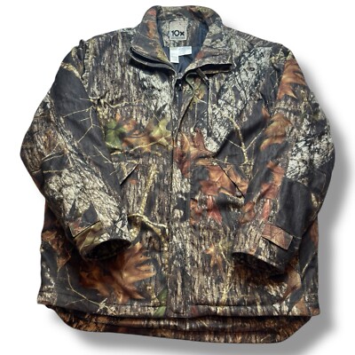 Mens 10X Realtree Pine Camoflage Hood Rain Wind Resistant Jacket Large Hunting