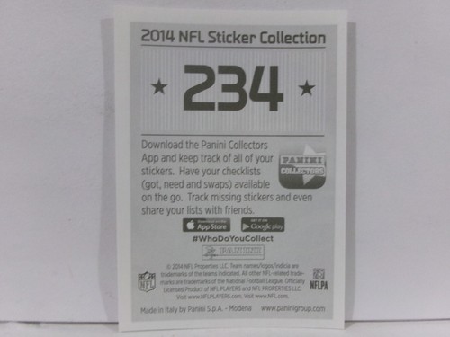 2014 Tony Romo Dallas Cowboys Panini Sticker #234 - Picture 2 of 2