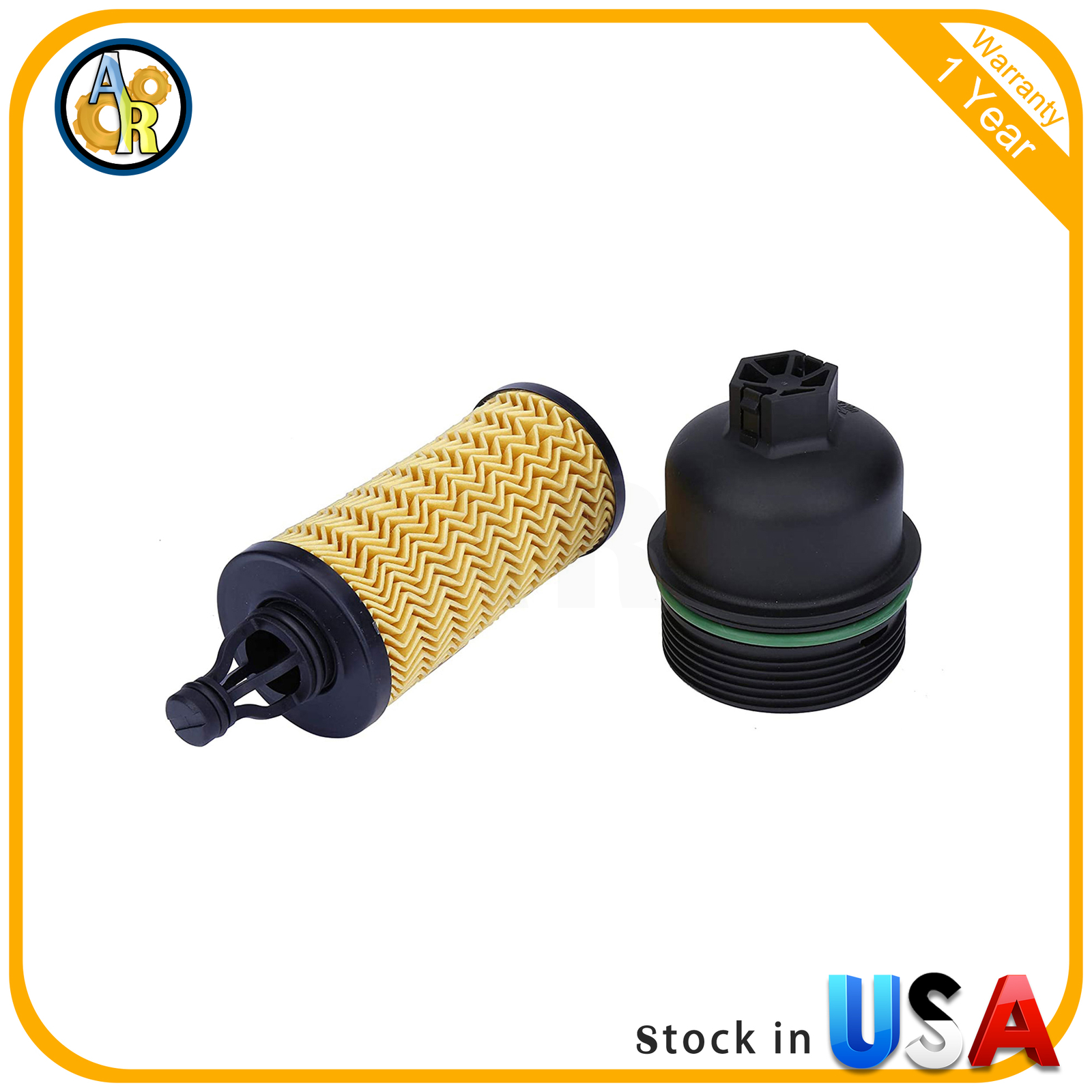 5 Set of Oil Filters W/ Housing Cap Assembly For 14-19 Maserati Ghibli Lavante