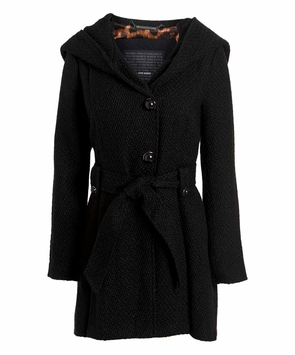 Steve Madden Hooded Belted Drama Trench 