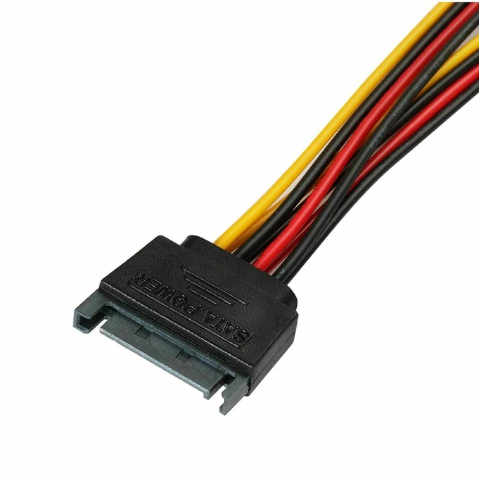 SATA Power 15-pin Y-Splitter Cable Adapter Male to Female for HDD Hard Drive New - Image 2 of 4