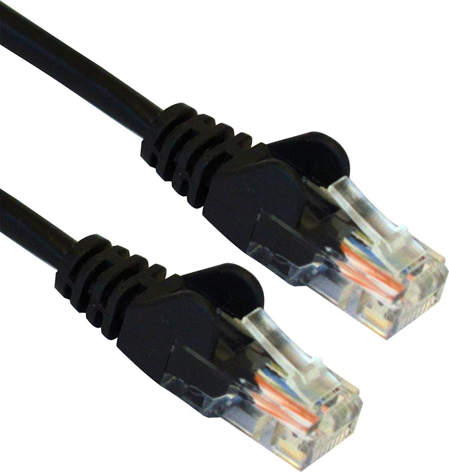 Cable Ethernet de red 3M Cat5e RJ45 parche LAN UTP 26AWG CCA cable negro