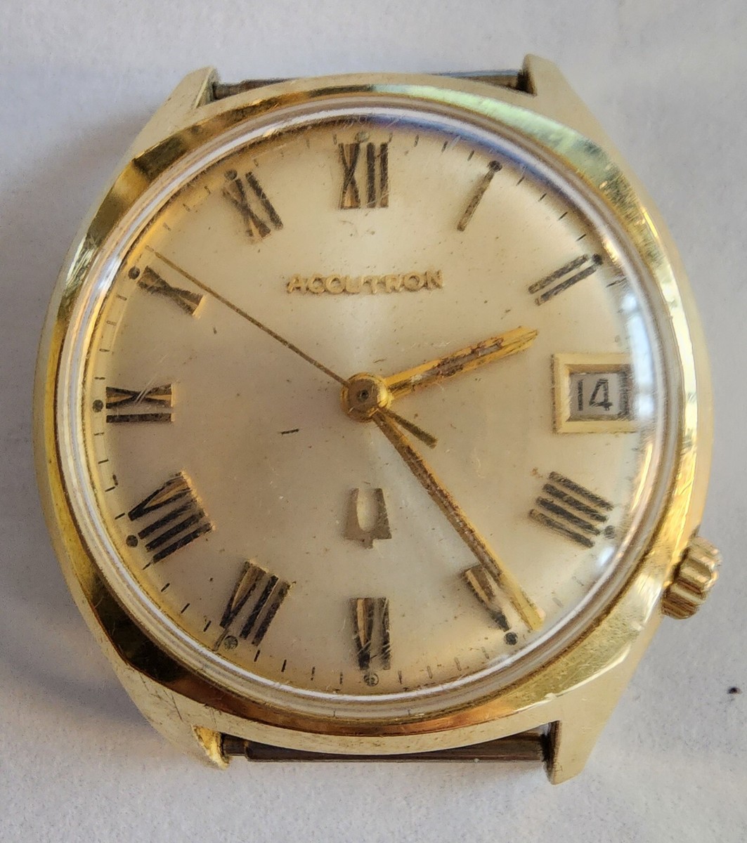 RUNNING Working Vintage Bulova ACCUTRON Watch 14K Gold RUNNING Working Vintage Bulova ACCUTRON Watch 14K Gold