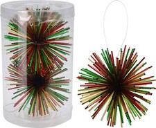 2 Starburst Christmas Baubles  11cm or 15cm 3D  Christmas Tree Decorations