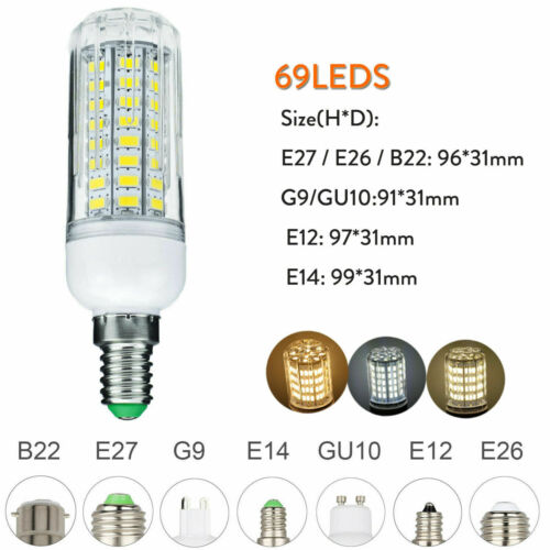 LED Corn Light Bulbs E27 E26 E12 E14 G9 GU10 B22 5730 SMD Lamp SS - Picture 19 of 21
