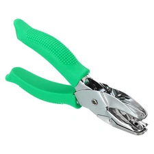 1/8" Single Hole Punch Handheld Hole Puncher with Circle Shape Green