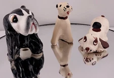 Vintage Trio of Porcelain Dog Figurines Excellent+++ Condition!!!