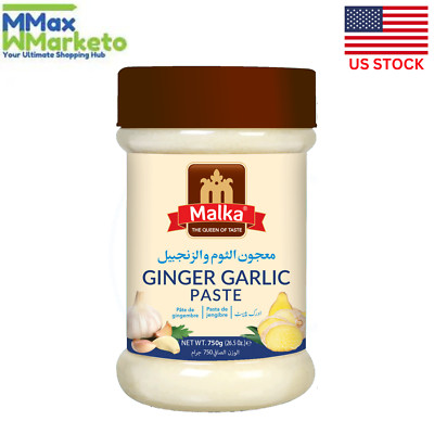 Malka Ginger Garlic Cooking Paste 750g (26.28 oz) Air Tight Jar - Halal, Non-GMO