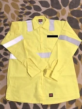 Medium, Red Kap, Hi-Vis Long Sleeve Work Shirt, Type R/Class 2 (*Read Note)