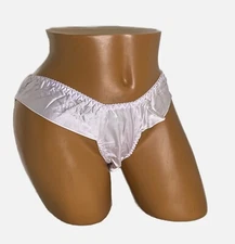 Bikini Purple Silk Ruffle Hip Size Medium