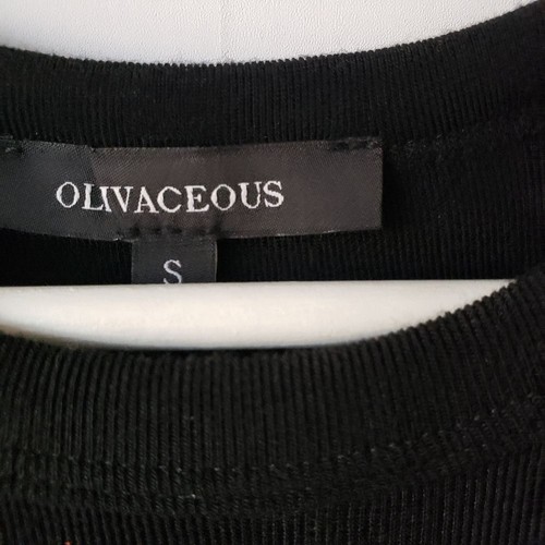 Olivaceous side slit short sleeve black dress size S - Picture 5 of 5