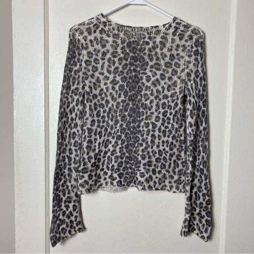 Calavera Cachemira Leopardo Estampado Suelto Punto Suéter Mujer XS - Imagen 7 de 8