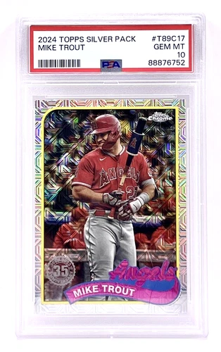 2024 Topps Series 1 Baseball Mike Trout Silver Pack Chrome PSA 10 LOW POP!