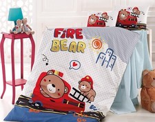 Feuerwehr Bébé Linge de Lit Literie Fonctionnelle Fire Ours 100 X 135 CM